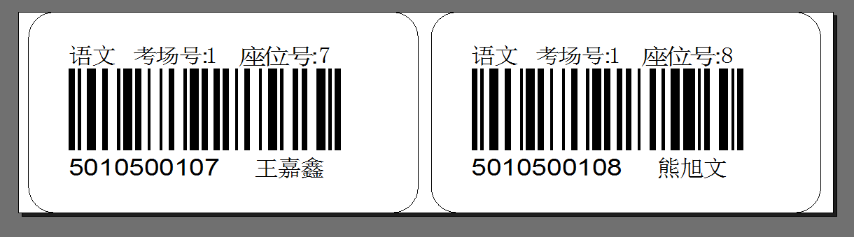 資陽市學(xué)生考試條碼打印,專業(yè)打印準(zhǔn)考證條碼的打印機